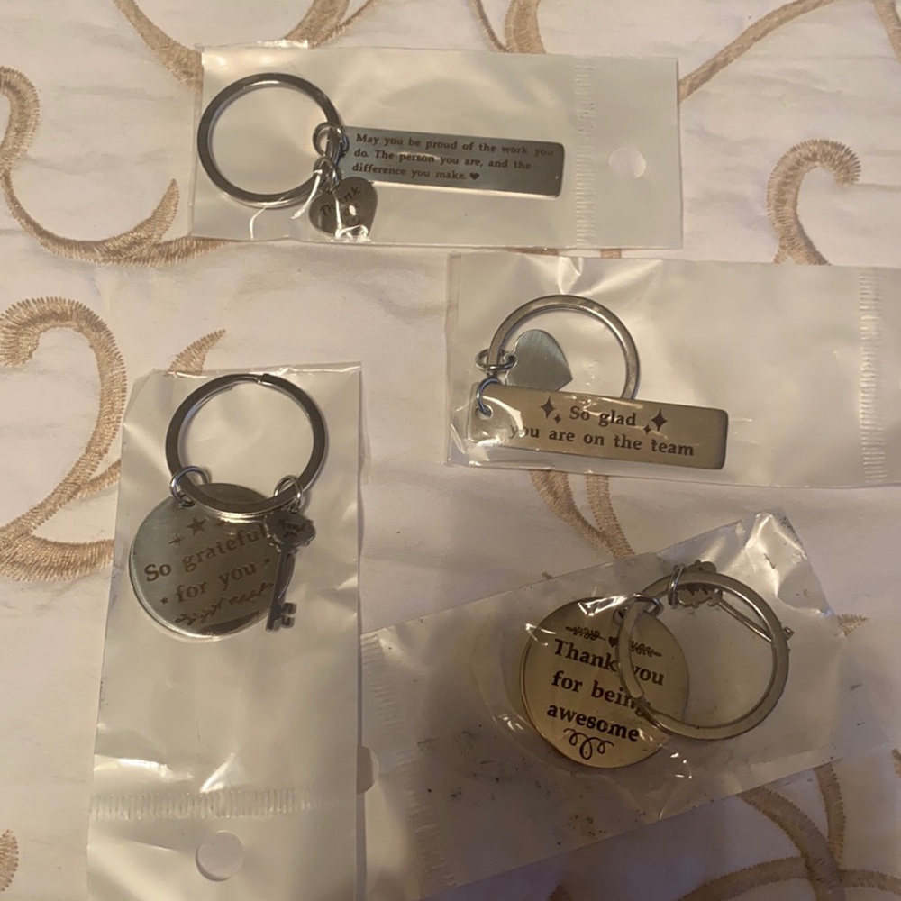 Four appreciative keys chains
